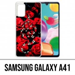 Custodia per Samsung Galaxy A41 - Gucci Snake Roses