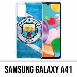 Funda Samsung Galaxy A41 - Grunge de fútbol de Manchester
