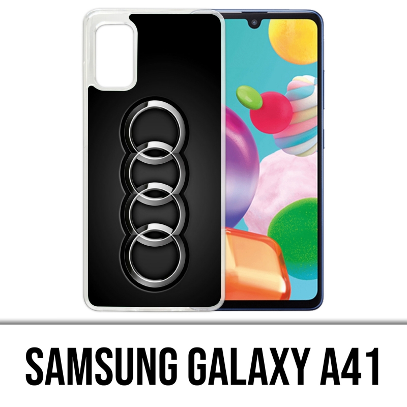 Coque Samsung Galaxy A41 - Audi Logo Métal