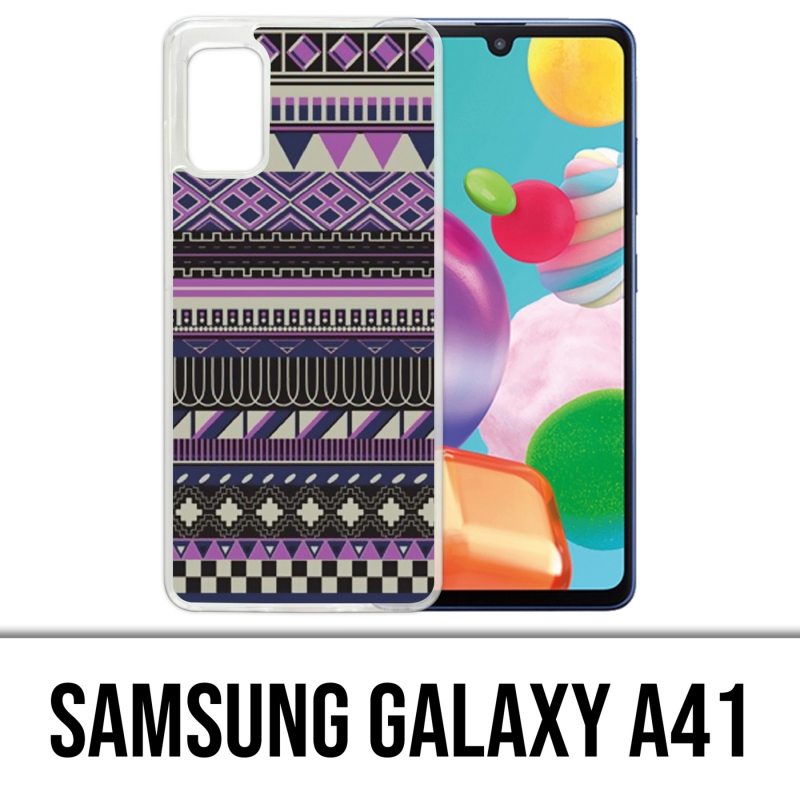 Custodia per Samsung Galaxy A41 - Viola azteco