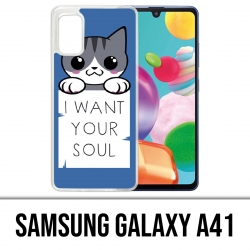 Custodia per Samsung Galaxy A41 - Gatto, voglio la tua anima