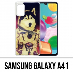 Coque Samsung Galaxy A41 - Chien Jusky Astronaute