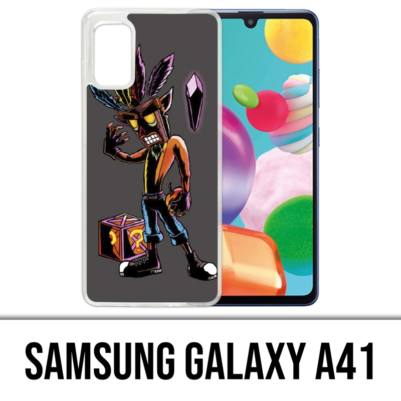 Custodia per Samsung Galaxy A41 - Maschera Crash Bandicoot