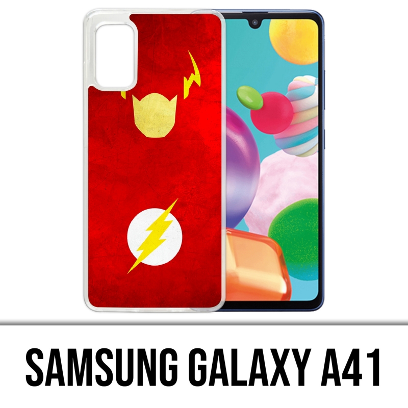 Custodia per Samsung Galaxy A41 - Dc Comics Flash Art Design