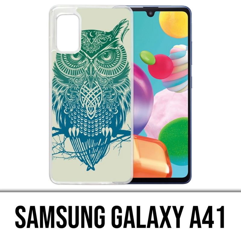 Coque Samsung Galaxy A41 - Hibou Abstrait