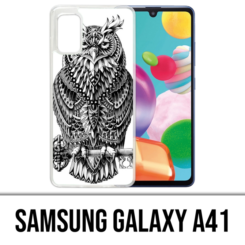 Coque Samsung Galaxy A41 - Hibou Azteque