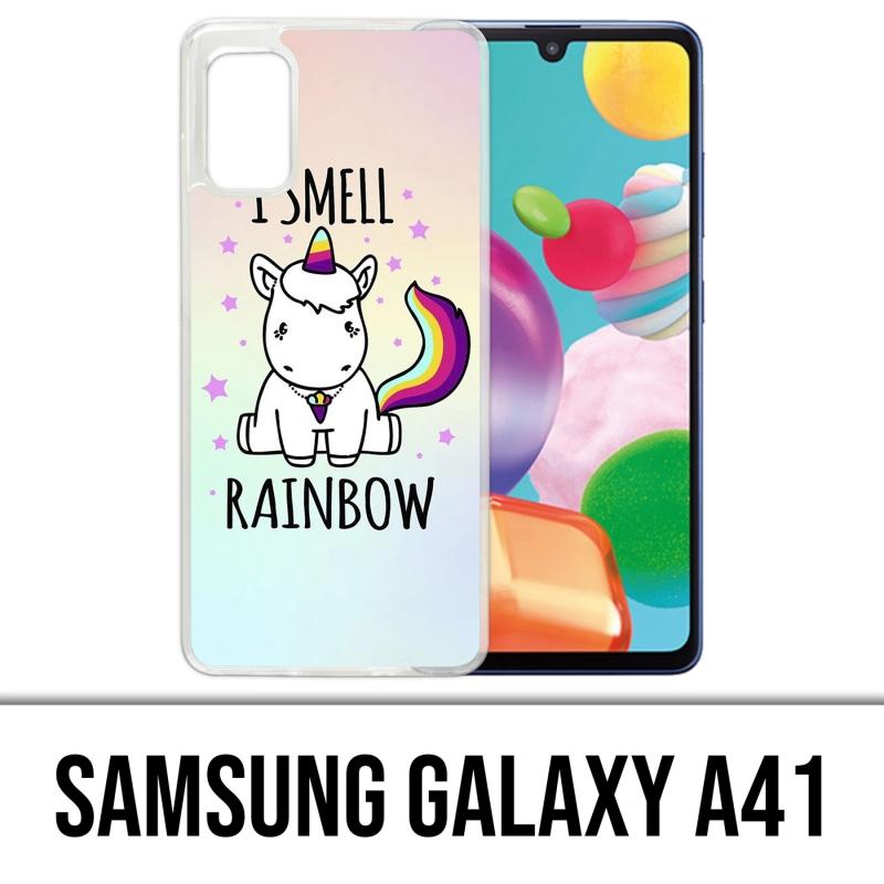 Coque Samsung Galaxy A41 - Licorne I Smell Raimbow