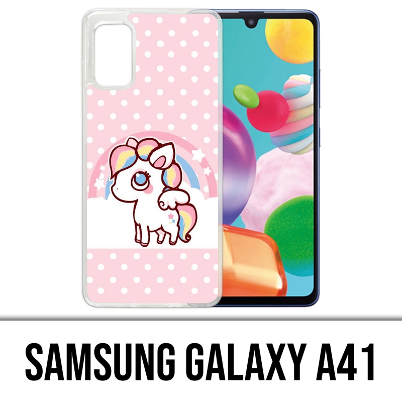 Custodia per Samsung Galaxy A41 - Unicorno Kawaii