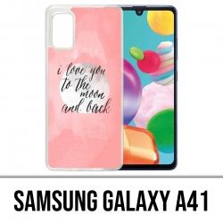 Cover per Samsung Galaxy A41 - Love Message Moon Back