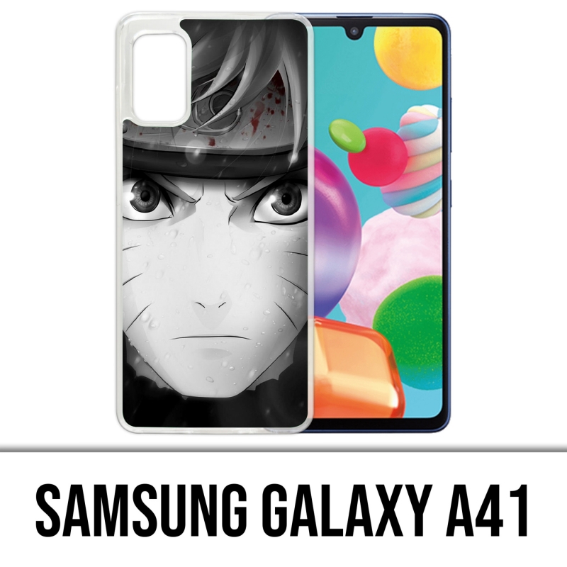 Funda Samsung Galaxy A41 - Naruto Blanco y Negro