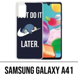 Custodia per Samsung Galaxy A41 - Pokémon Snorlax Basta farlo più tardi