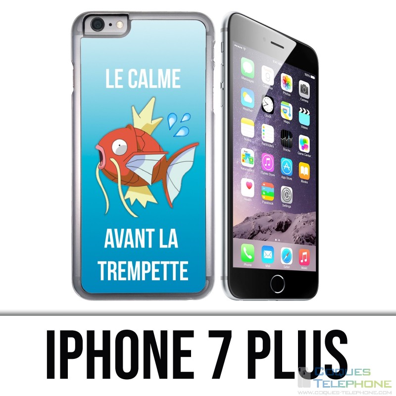 Coque iPhone 7 PLUS - Pokémon Le Calme Avant La Trempette Magicarpe