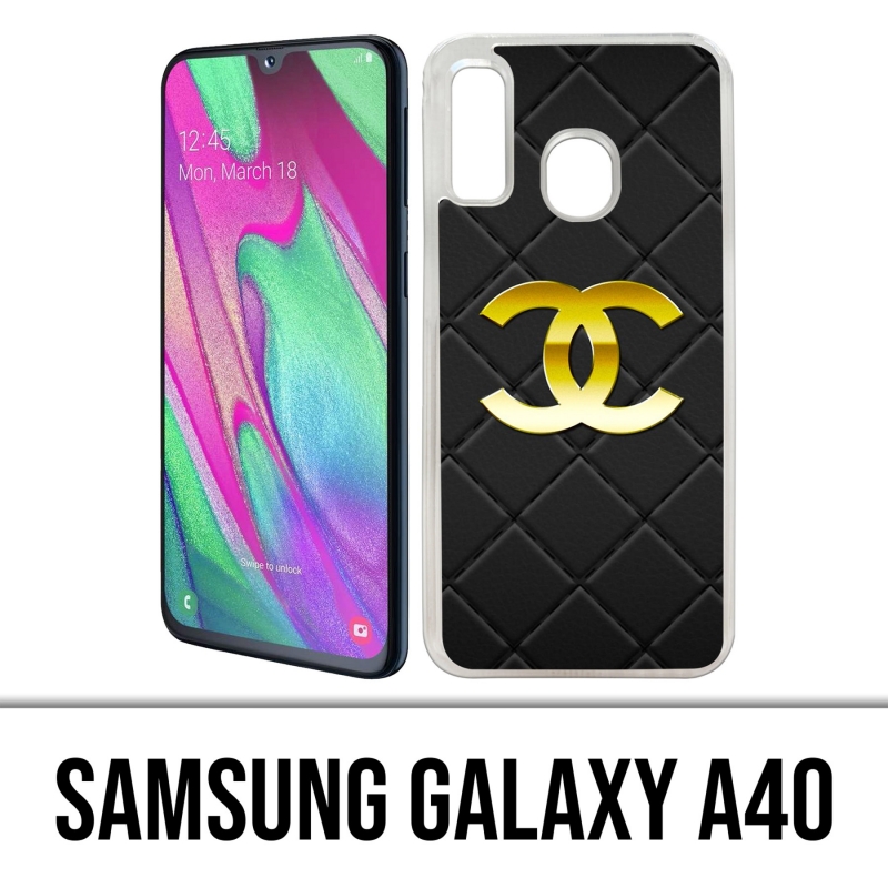 Funda Samsung Galaxy A40 - Cuero con logo de Chanel