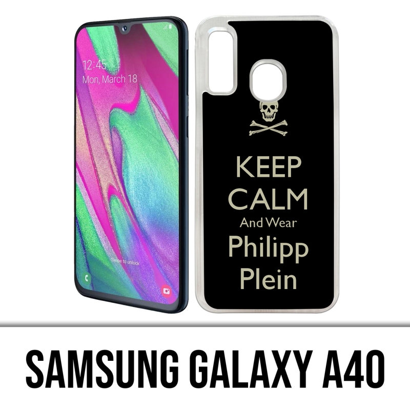Custodia Samsung Galaxy A40 - Mantieni la calma Philipp Plein