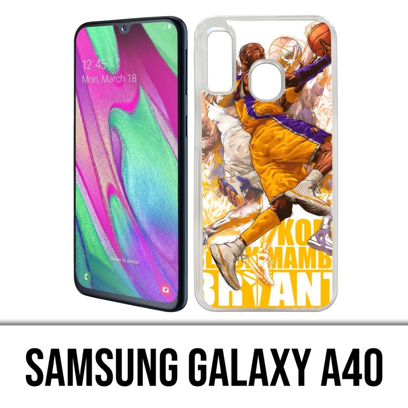 Funda Samsung Galaxy A40 - Kobe Bryant Cartoon Nba