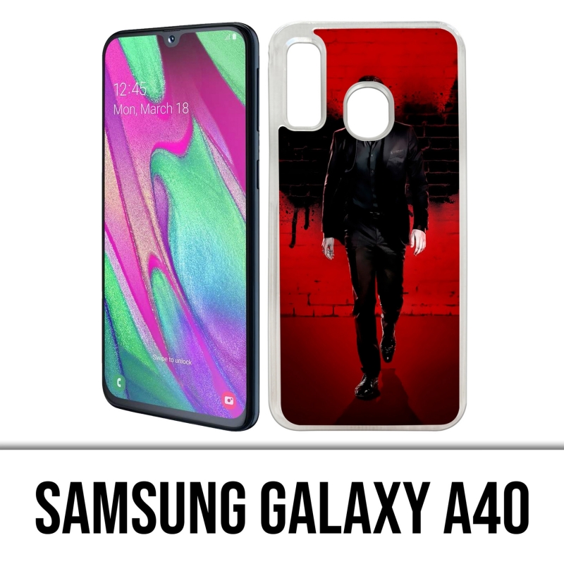 Coque Samsung Galaxy A40 - Lucifer Ailes Mur