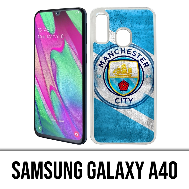 Coque Samsung Galaxy A40 - Manchester Football Grunge