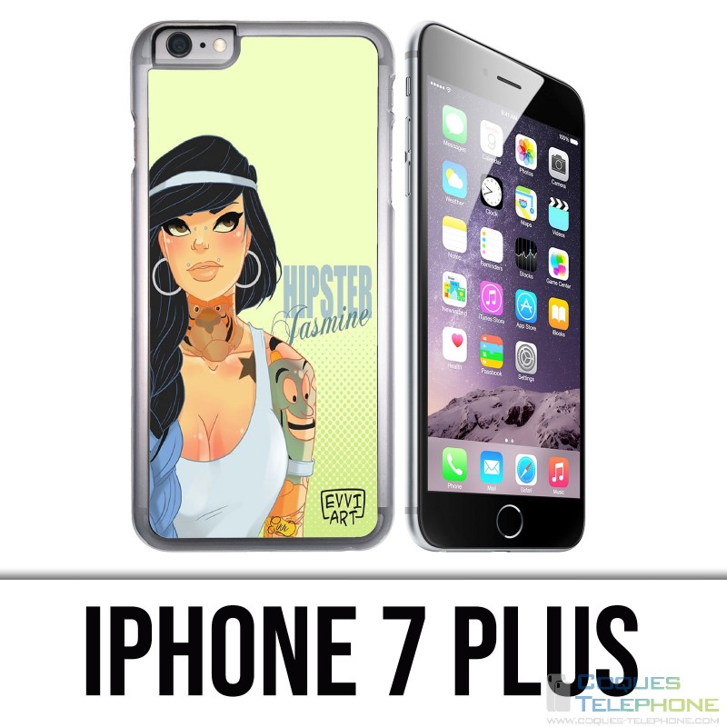 Coque iPhone 7 PLUS - Princesse Disney Jasmine Hipster