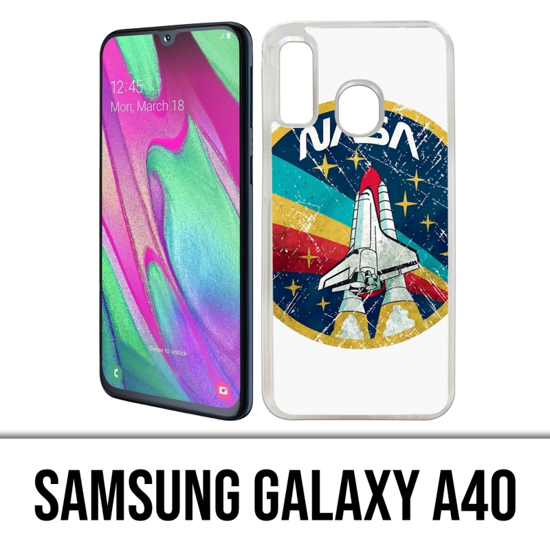 Custodia per Samsung Galaxy A40 - Distintivo Nasa Rocket