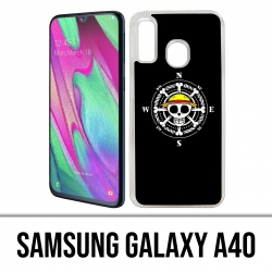 Custodia per Samsung Galaxy A40 - Bussola con logo One Piece