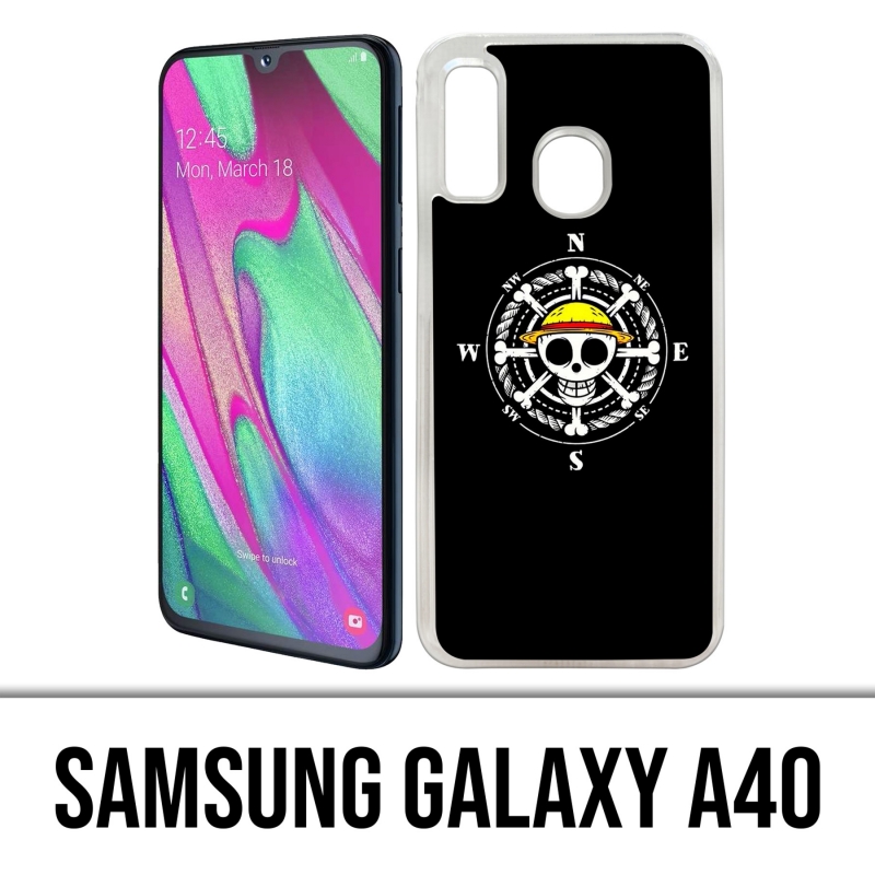 Funda Samsung Galaxy A40 - Brújula con logotipo de una pieza