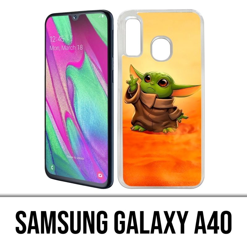 Coque Samsung Galaxy A40 - Star Wars Baby Yoda Fanart