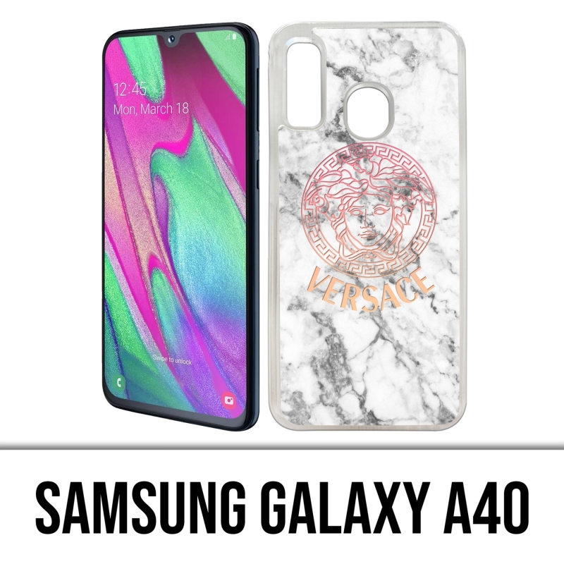 Custodia per Samsung Galaxy A40 - Versace White Marble