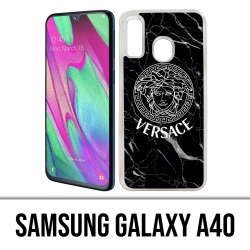 Custodia per Samsung Galaxy A40 - Marmo nero Versace