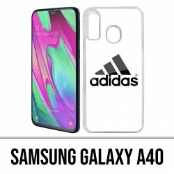 Coque Samsung Galaxy A40 - Adidas Logo Blanc
