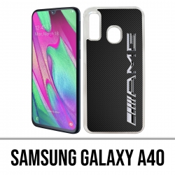 Custodia per Samsung Galaxy A40 - Logo Amg Carbon