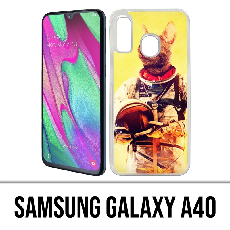 Coque Samsung Galaxy A40 - Animal Astronaute Chat