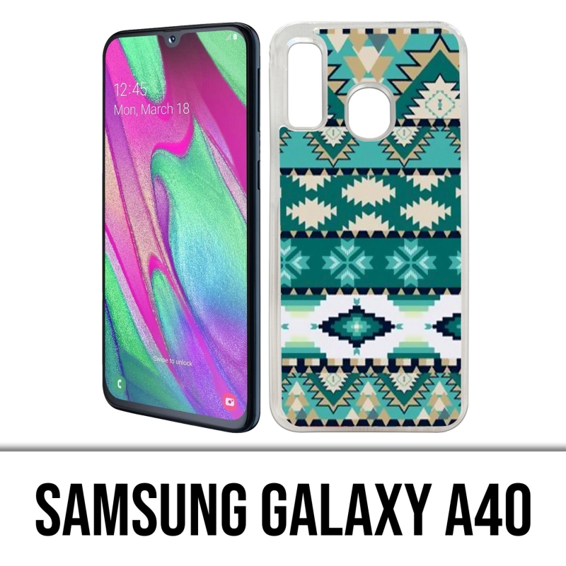 Coque Samsung Galaxy A40 - Azteque Vert