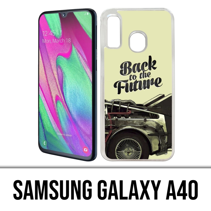 Coque Samsung Galaxy A40 - Back To The Future Delorean 2