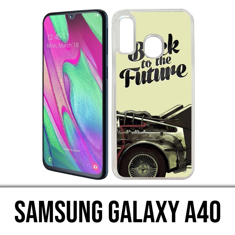 Coque Samsung Galaxy A40 - Back To The Future Delorean