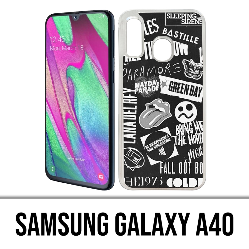 Custodia per Samsung Galaxy A40 - Distintivo Rock