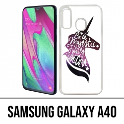 Custodia per Samsung Galaxy A40 - Sii un maestoso unicorno