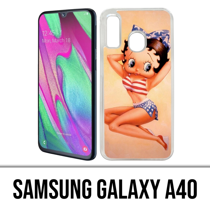 Coque Samsung Galaxy A40 - Betty Boop Vintage