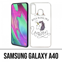 Samsung Galaxy A40 Case - Hündin bitte Einhorn Einhorn