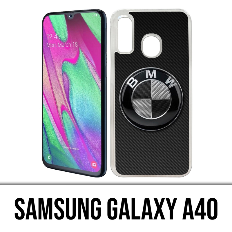 Samsung Galaxy A40 Case - Bmw Logo Carbon