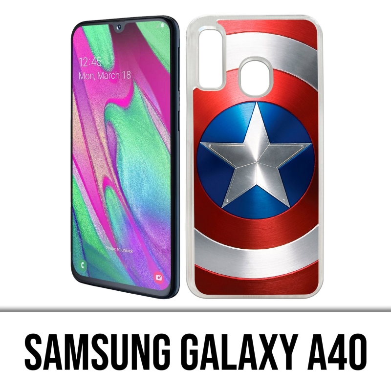 Funda Samsung Galaxy A40 - Escudo de los Vengadores del Capitán América