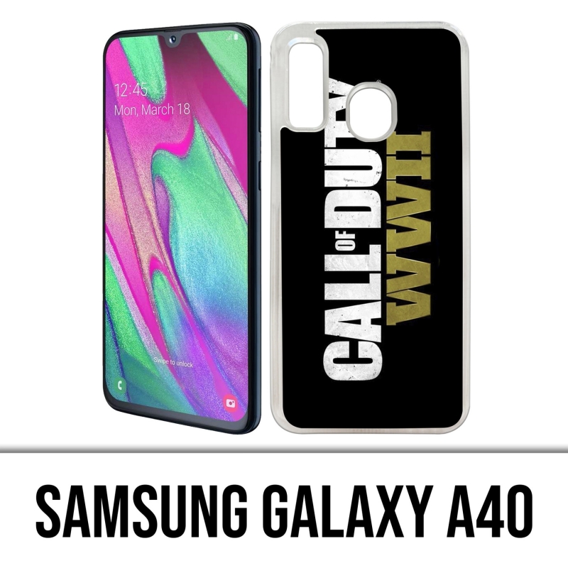 Custodia per Samsung Galaxy A40 - Call Of Duty Ww2 Logo