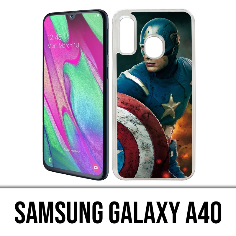 Custodia per Samsung Galaxy A40 - Captain America Comics Avengers