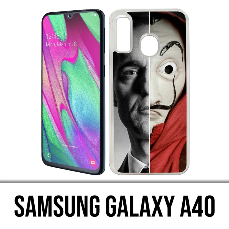 Coque Samsung Galaxy A40 - Casa De Papel Berlin Masque Split