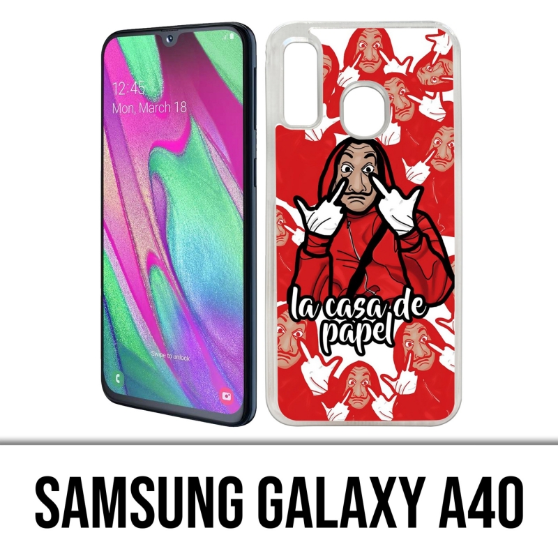 Funda Samsung Galaxy A40 - Dibujos animados Casa De Papel