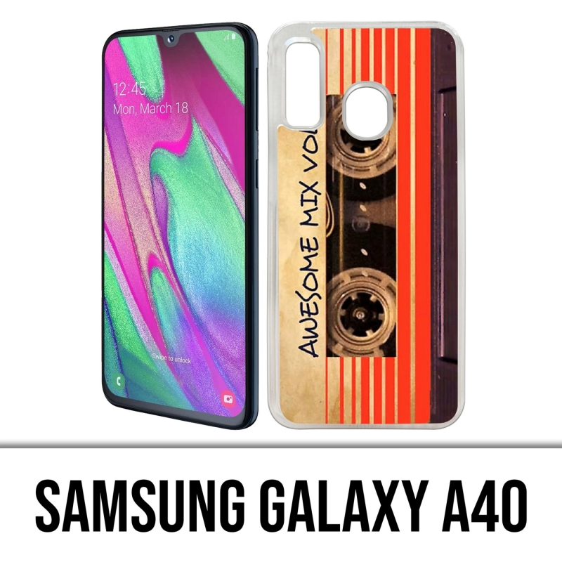 Samsung Galaxy A40 Case - Wächter der Galaxy Vintage Audio-Kassette