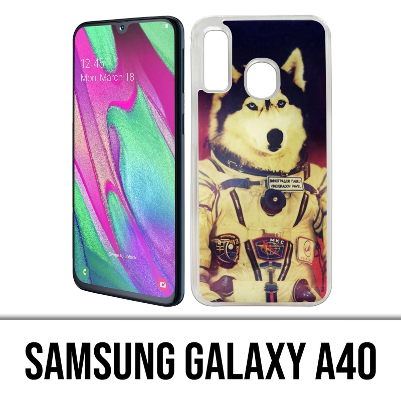 Funda Samsung Galaxy A40 - Perro Jusky Astronaut