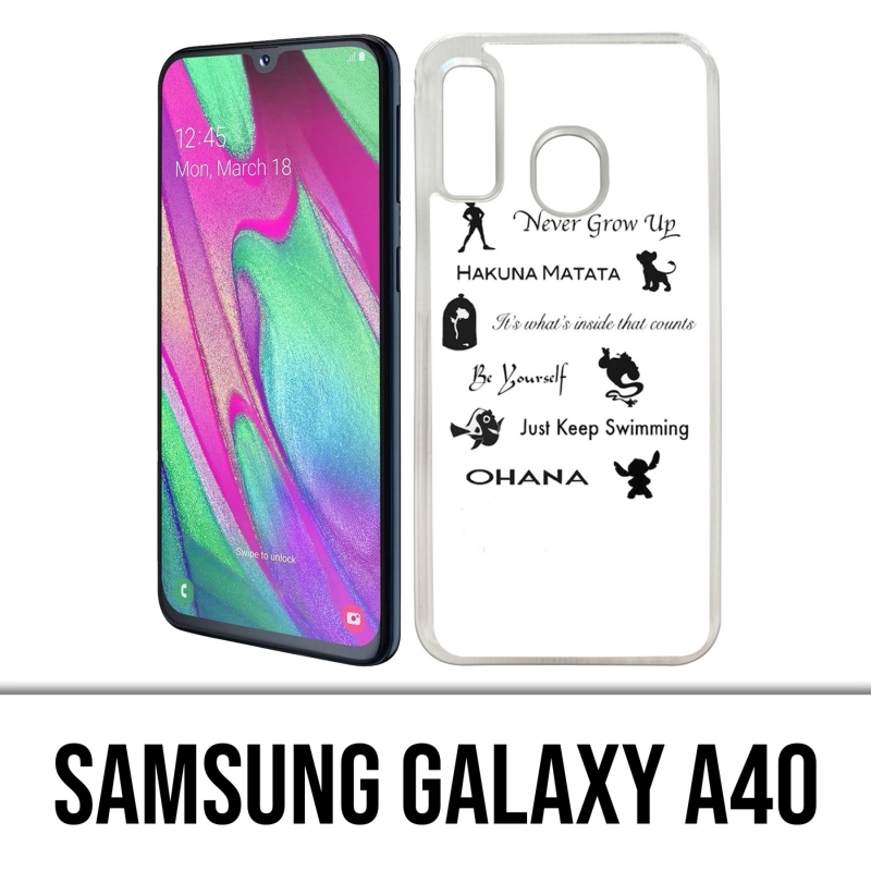 Coque Samsung Galaxy A40 - Citations Disney