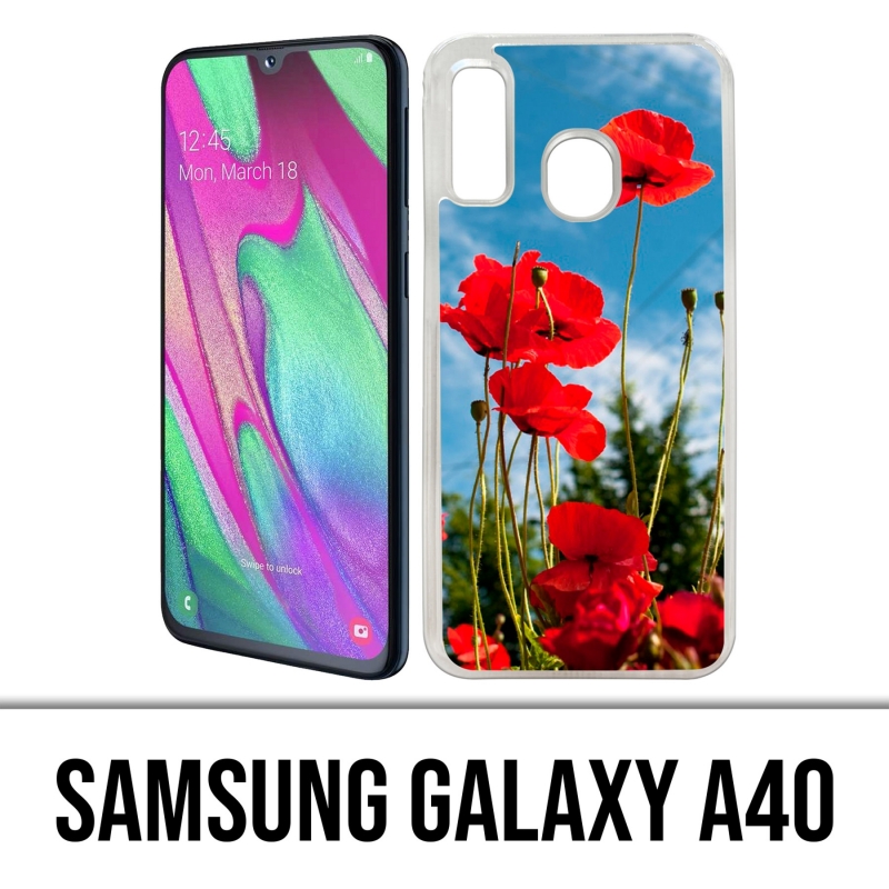 Funda Samsung Galaxy A40 - Amapolas 1