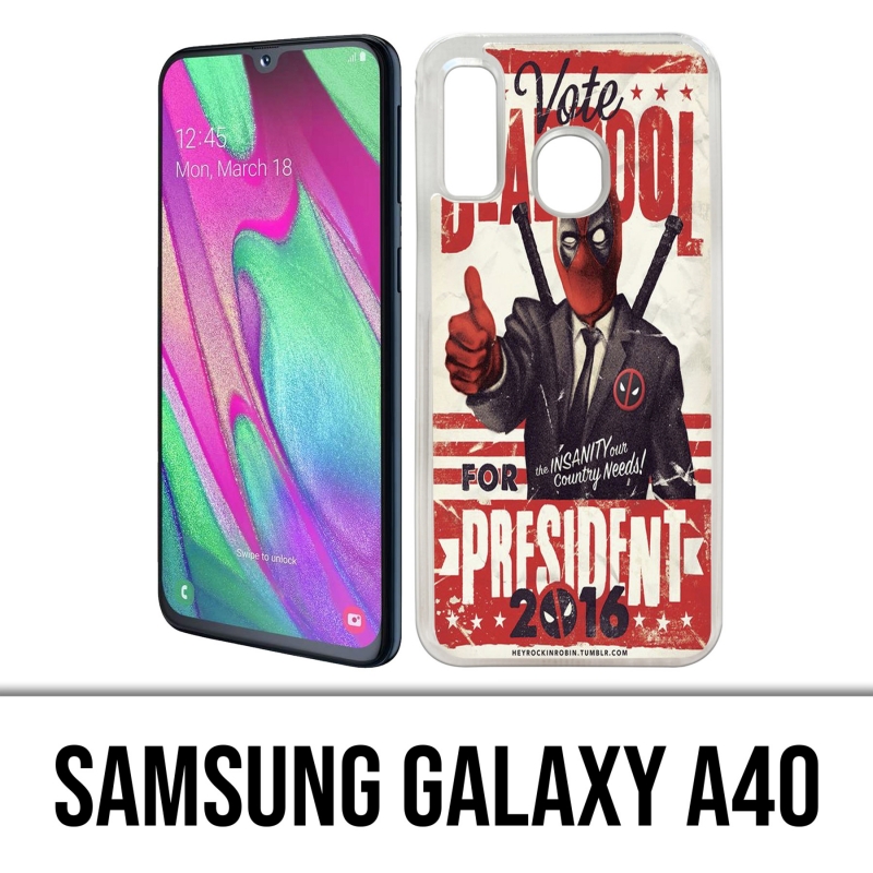 Coque Samsung Galaxy A40 - Deadpool Président