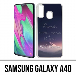 Funda Samsung Galaxy A40 - Cita de Disney Think Believe